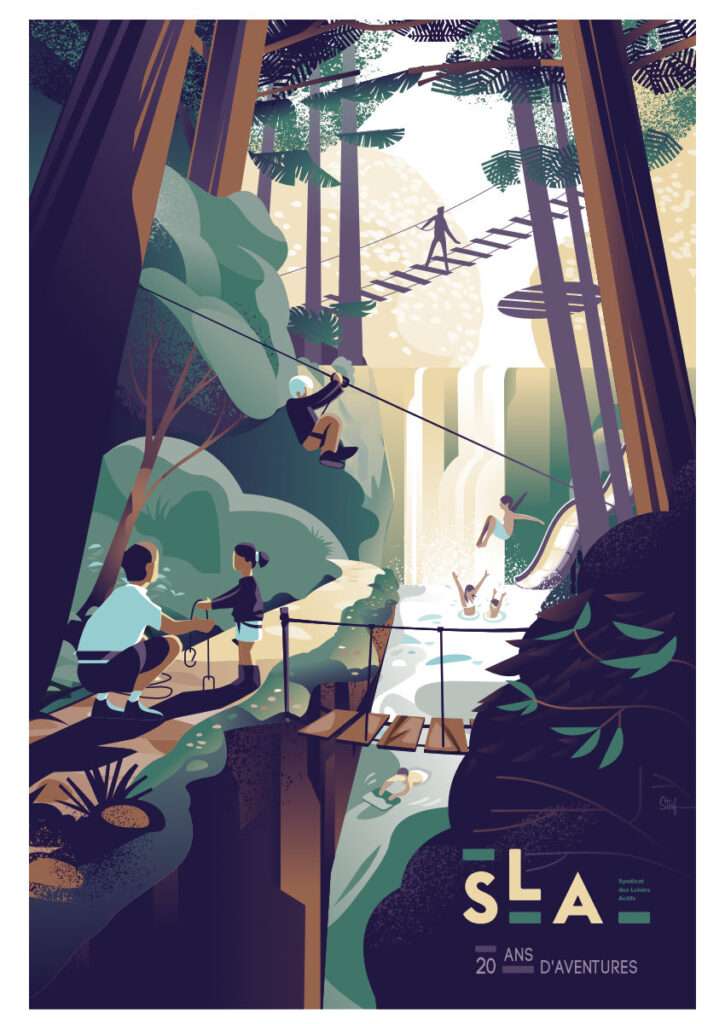 Accueil loisirs outdoor accrobranche foret nature