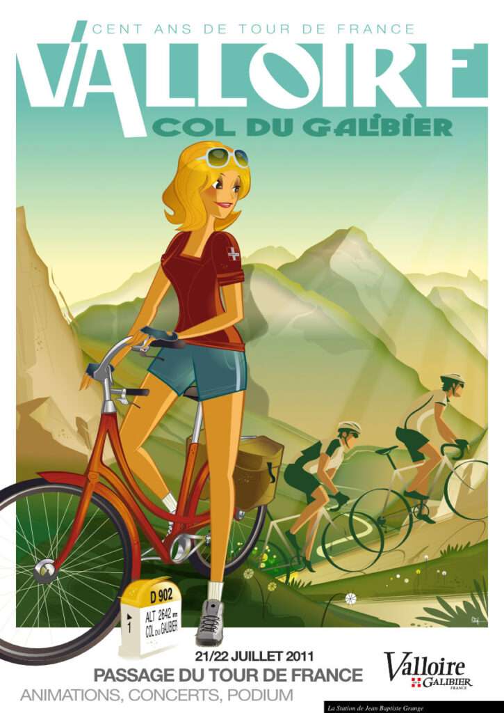 illustration poster tour de france savoie